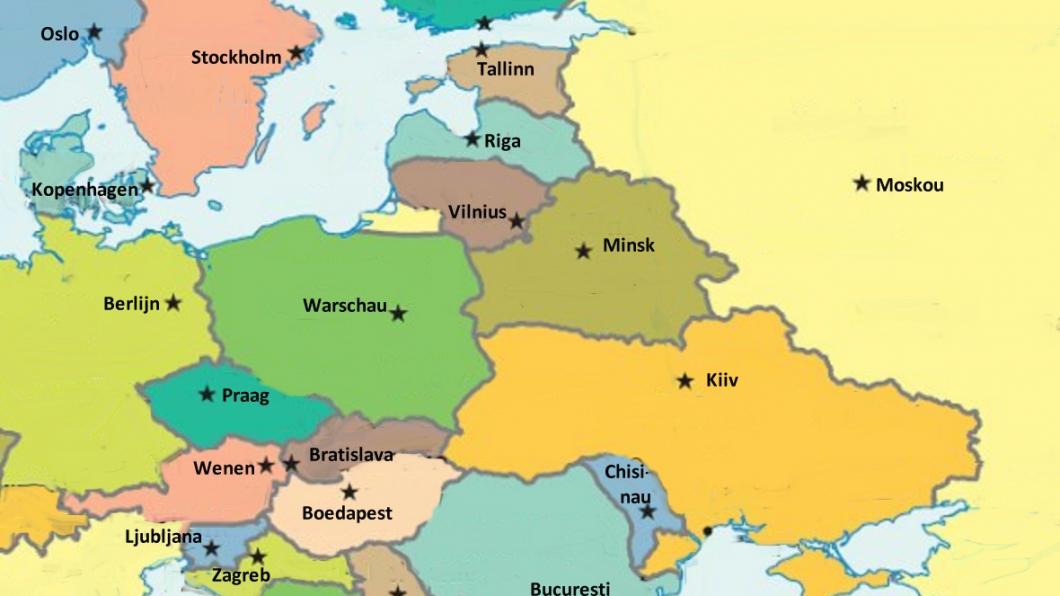 Kaart van Midden- en Oost-Europa