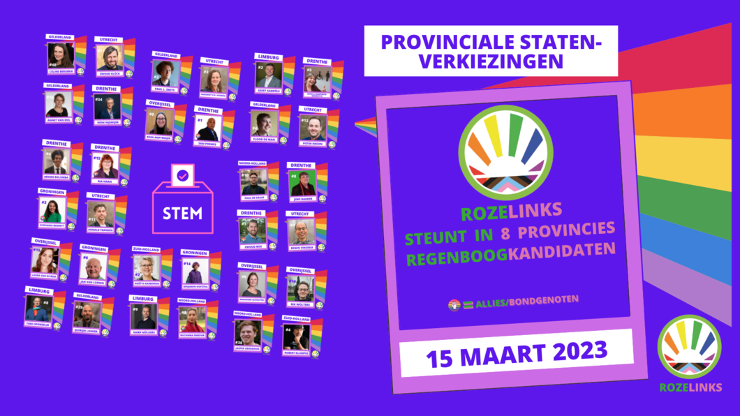 Steun regenboogkandidaten voor provincie coverafbeelding