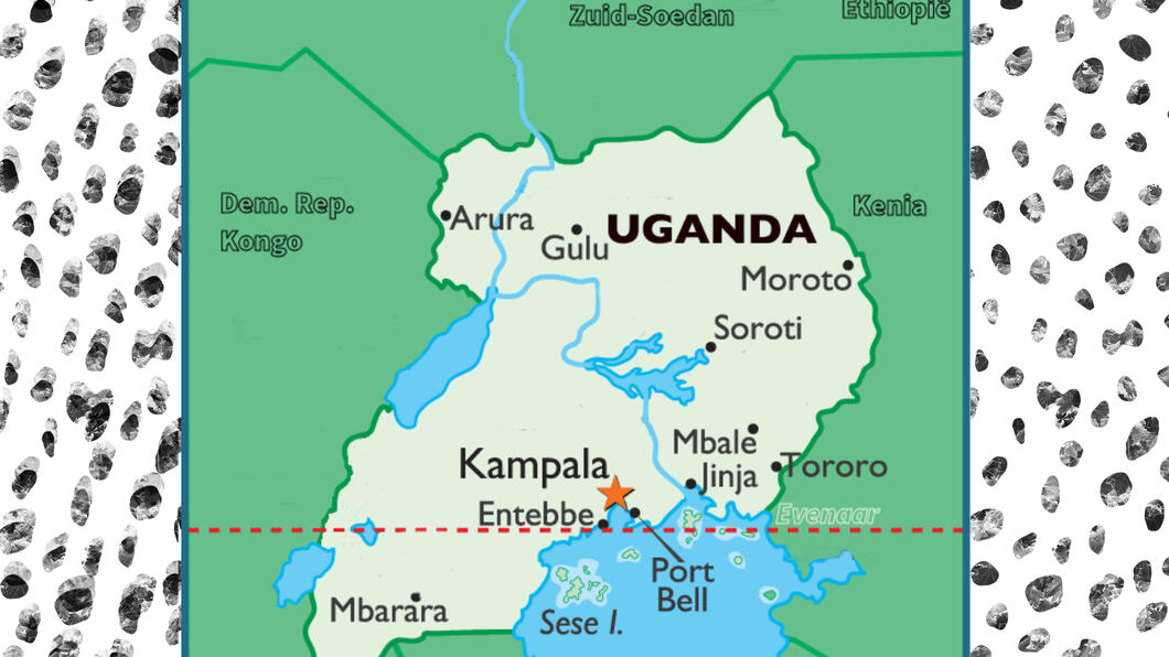 Kaart Uganda