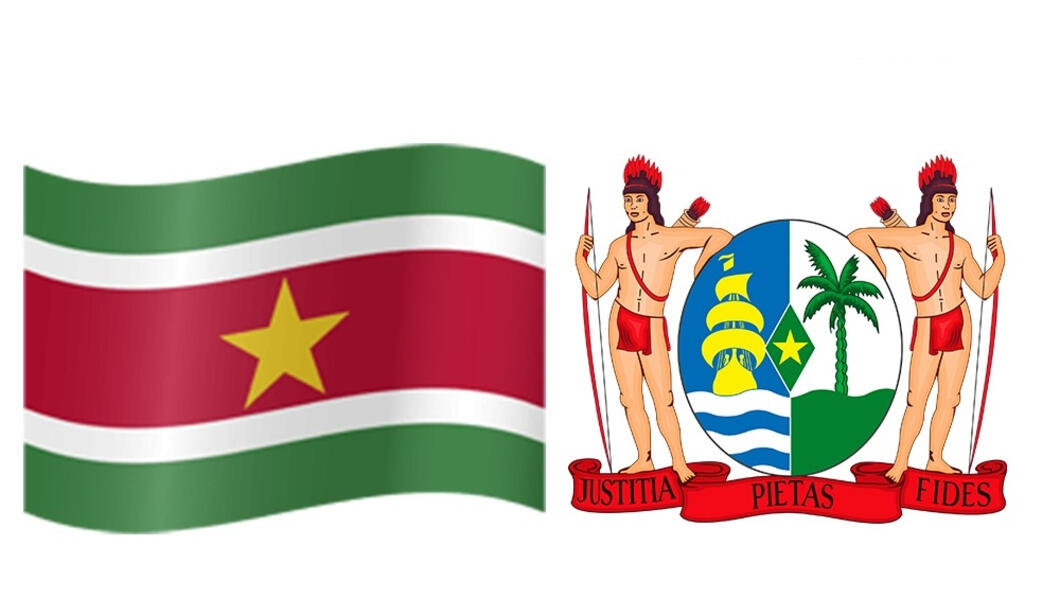 vlag en wapen van Suriname