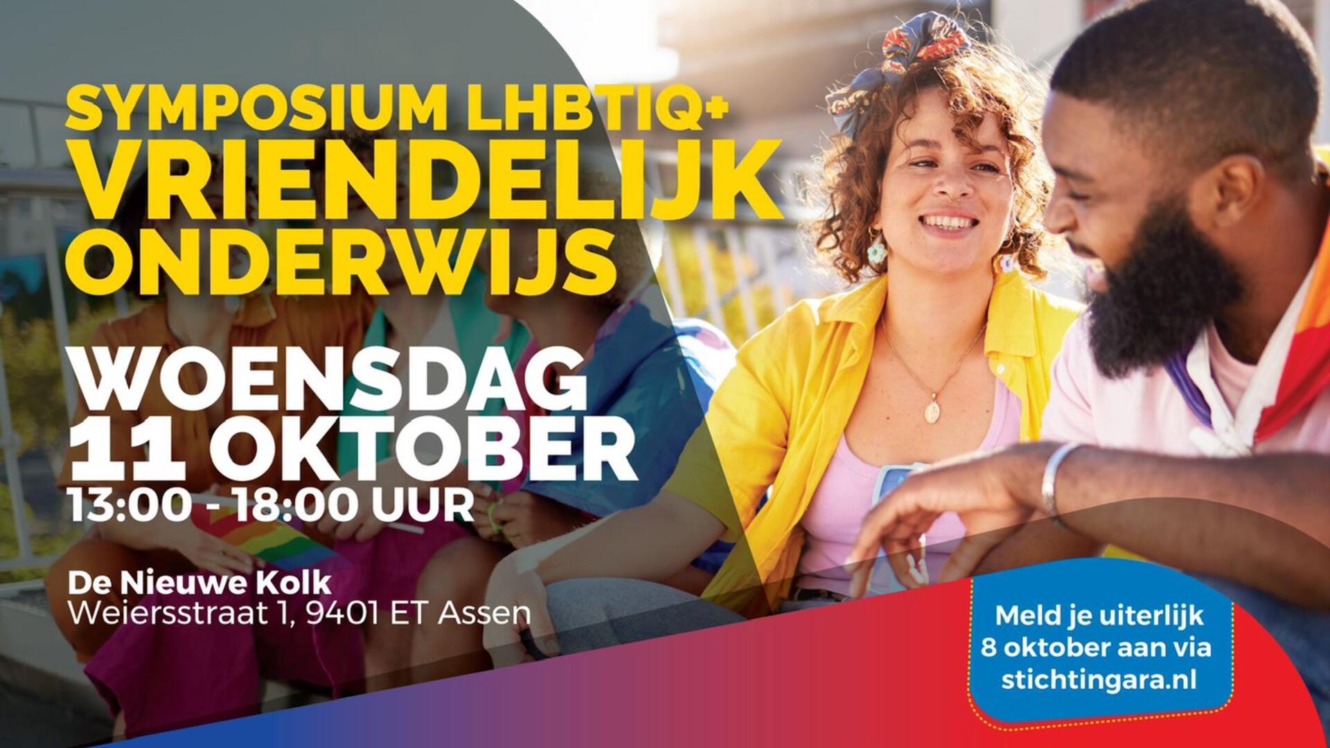 Affiche regenboogsymposium Assen