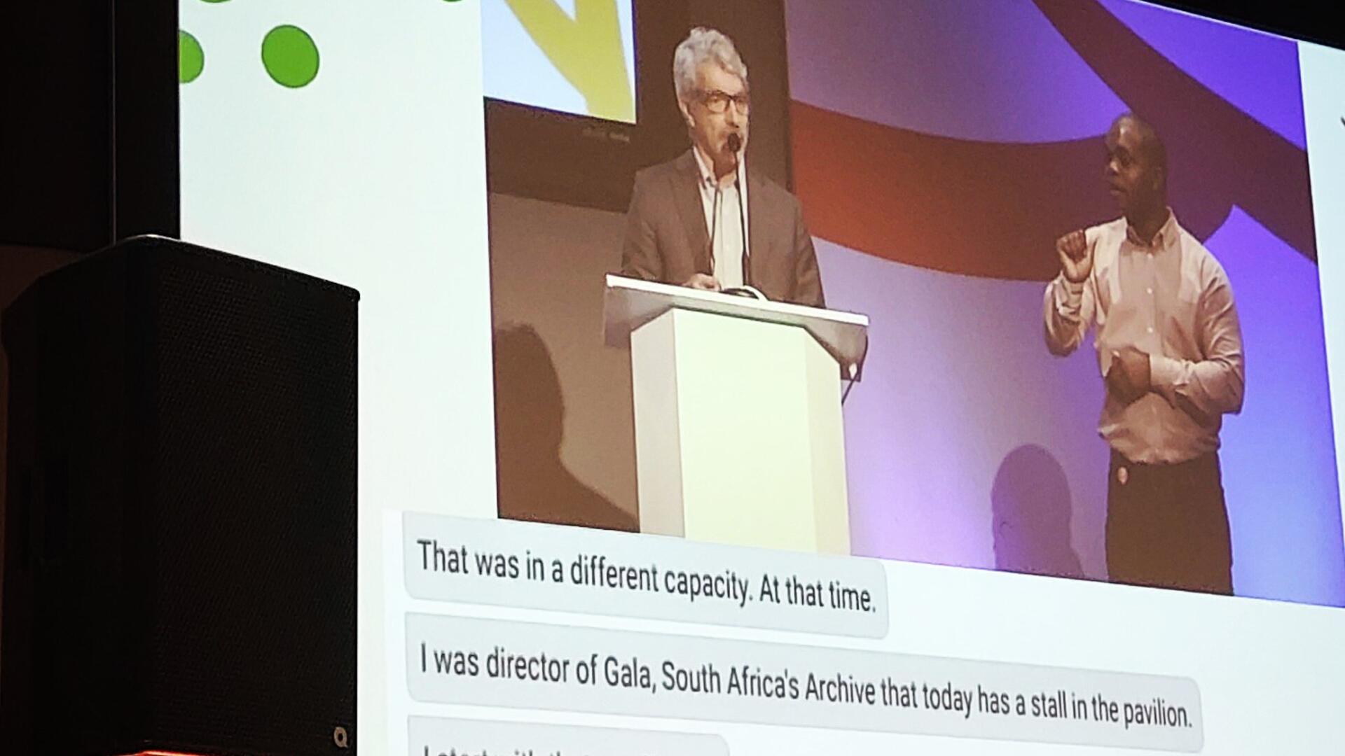 Graeme Reid tijdens de wereld-ILGA-conferentie in Kaapstad, 2024