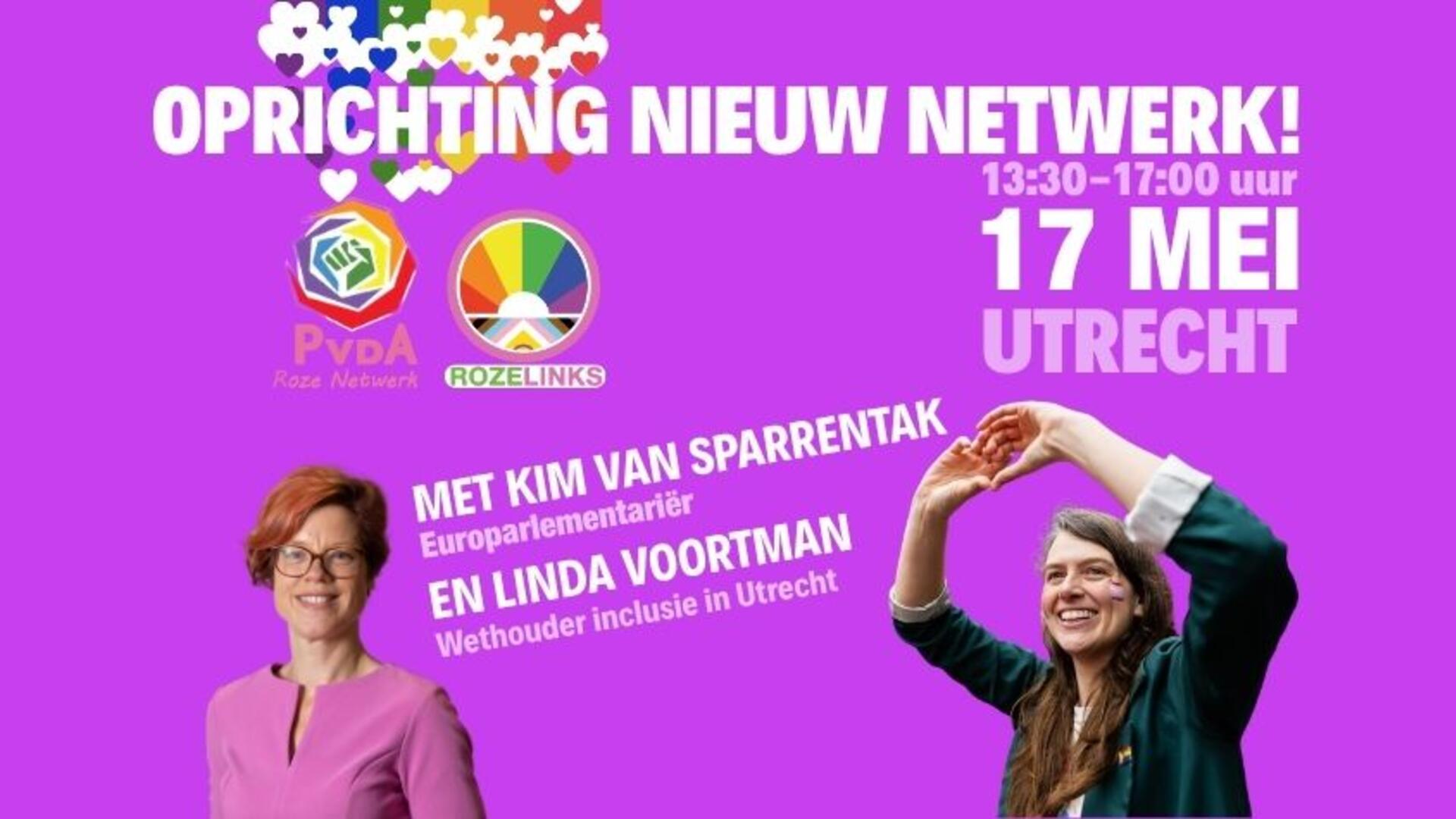 Afbeelding oprichtingsbijeenkomst op 17 mei met Linda Voortman en Kim van Sparrentak